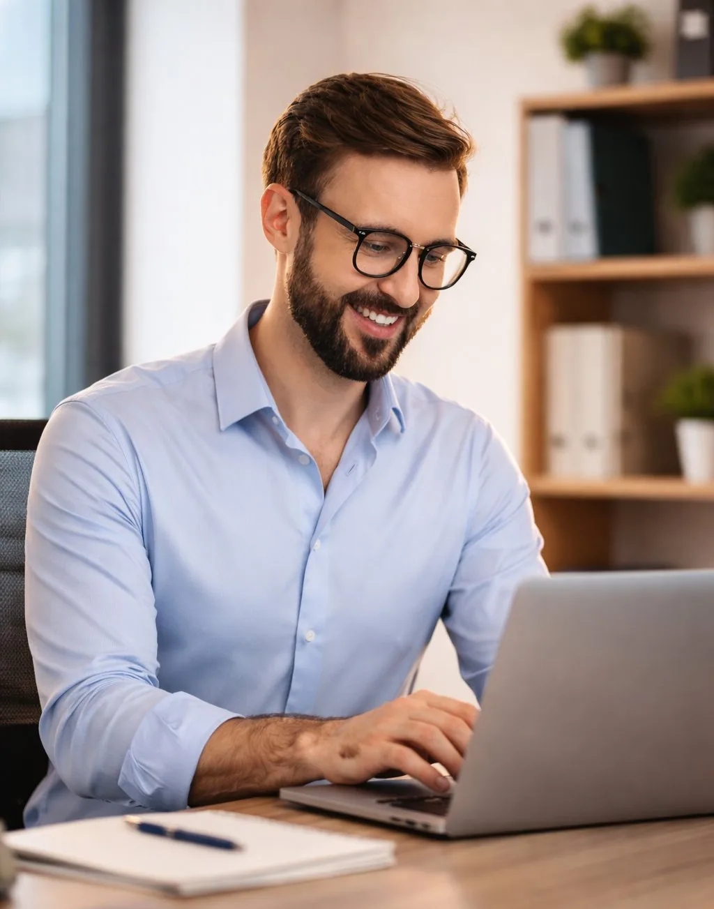 Profissional usando inteligência de dados